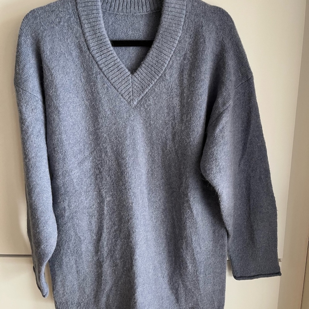 ACNE Studios V-Neck Sweater XS oversized Wool Blue